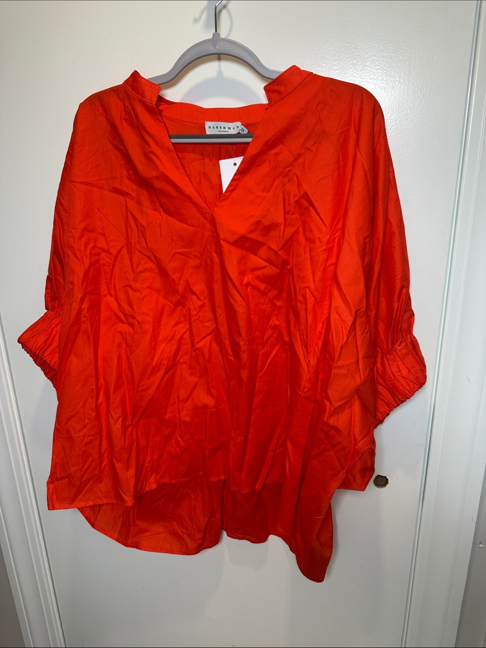 Harshman Lightweight V-Neck Tunic in Bright red/orange (16)